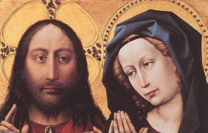Blessing Christ And Praying Virgin — Robert Campin (meister Von Flémalle), Northern Renaissance