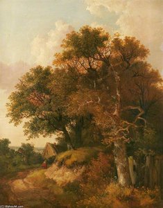 Cottage And Trees — John Berney Ladbrooke