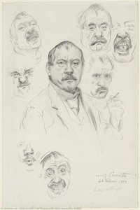 Self-portrait With Seven Expressive Studies — Lovis Corinth