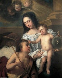 The Virgin And Child With Saint John — Gaspar De Crayer