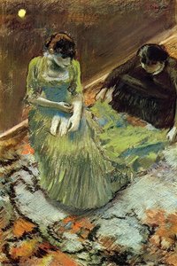 Before The Curtain Call — Edgar Degas, Impressionist Style