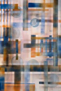Orange And Blue Abstract — Hardeep Mudhar