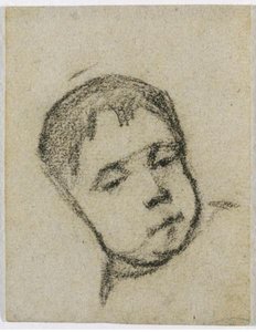 Emil Gauguin Als Kind – Kopf Auf Einem Kissen — Eugène Henri Paul Gauguin, Postimpressionismus