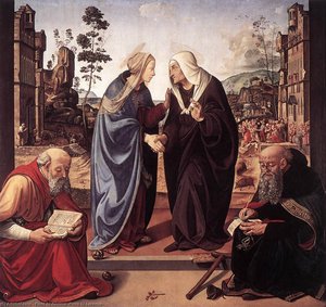The Visitation With Sts Nicholas And Anthony — Piero Di Cosimo (piero Di Lorenzo), Early Netherlandish Renaissance