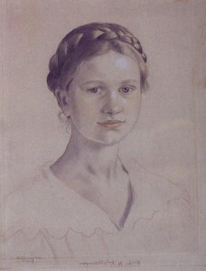 Portrait Of I.b. Kustodieva, Daughter Of The Artist — Boris Mikhailovich Kustodiev