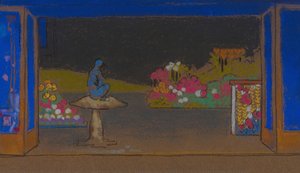 Garden Of Flowers (set Design For Alice-in-wonderland, 1915) — William Penhallow Henderson, Post-impressionism