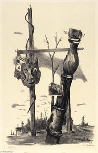 (Untitled Landscape with Masks)