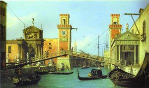 The Arsenal - The Water Entrance — Canaletto, Venetian School