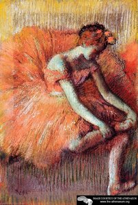 Dancer Adjusting Her Sandel — Edgar Degas, Impressionism