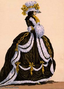 Caramel dress for presentation at court, engraved