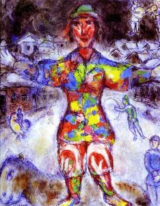 Multicolor Clown — Marc Chagall