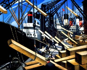 Loading Timber at Southampton Docks