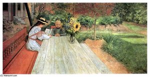 The First Lesson — Carl Larsson