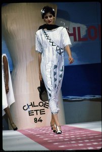 Runway Photograph Of Chloé, Spring/summer 1984 Collection — Karl Otto Lagerfeld