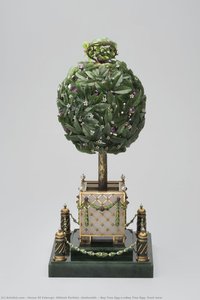 Bay Tree Egg\n\nbay Tree Egg: Front View — Casa Fabergé, Mikhail Perkhin (orfebre)