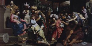 De Aanbidding Van De Wijzen (mattheüs 2: 11-12) — Abraham Janssens