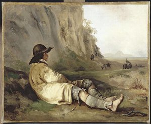 Pâtre Dans La Campagne Romaine — Jacques Raymond Brascassat