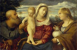 The Holy Family With St Mary Magdalen — Palma El Viejo