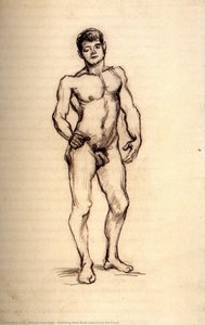 Standing Male Nude Seen From The Front — Vincent Willem Van Gogh, Post-impressionism