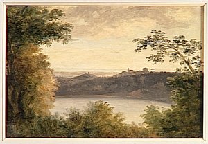 Vue Du Lac De Nemi Et Genzano — Pierre De Valenciennes