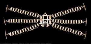 Silver Rastra Belt With Golden Appliqué — Josef Ravella