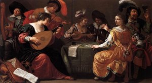 Music-making Company — Jan Van Bijlert, Baroque Art
