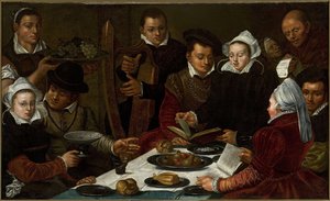 Company At The Table — Dirck Barendsz