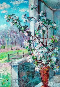 Blossoming Branch In A Vase — David Davidovich Burliuk