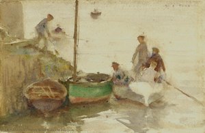 At The Quay — Henry Scott Tuke