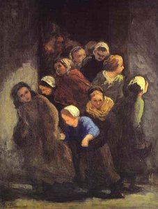 Leaving School — Honoré Daumier