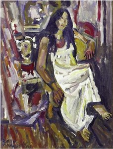 Girl wearing white dress