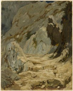 Sentier Rocheux En Escalier Au Passage D'une Infractuosite — Ernest Hébert (antoine Auguste Ernest Hebert)