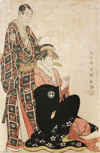 Kabuki Actors Sawamura Sōjūrō Iii As Nagoya Sanza, And Segawa Kikunojō Iii As The Courtesan Katsuragi — Toshusai Sharaku