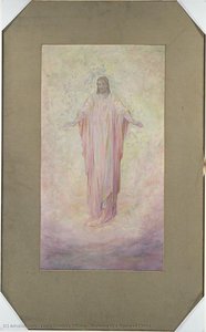 Drawing Of A Figure Of Christ — Louis Comfort Tiffany