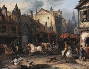 Return From The Hunt — Antoine Charles Horace Vernet Aka Carle Vernet, Baroque Rococo