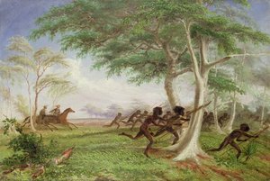 Dispersal Of Hostile Tribes Near Baines River — Thomas Baines