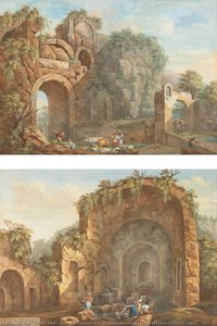Ancient gate at Cumae near Naples Grotto of Egeria on the Via Appia