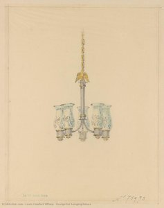 Design For Hanging Fixture — Louis Comfort Tiffany