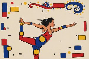 Spiral Bloom: A Miró Echo — Jacques Villedieu, Surrealist Biomorphic Abstraction