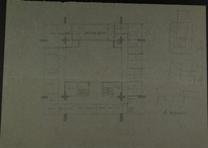 1rst Floor (design For A Foreign Representation Of The Gdr, Floor Plan) — Franz Ehrlich, Bauhaus Expressionism