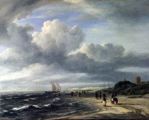 The Shore At Egmond-aan-zee — Jacob Isaackszoon Van Ruisdael