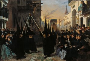 A Confraternity in Procession along Calle Génova