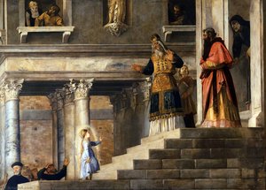 Presentation Of The Virgin At The Temple (detail) — Titian, Renaissance