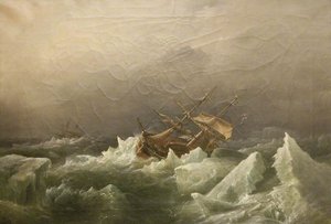 Antarctic Expedition Gale In The Pack, 1842 — Richard Brydges Beechey
