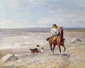 Pony Ride On The Beach — Heywood Hardy