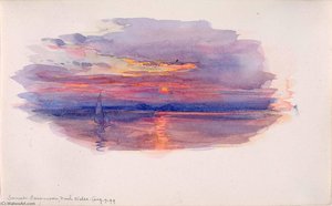 Sunset, Caernarvon, North Wales — George Elbert Burr