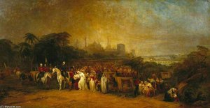Lucknow - Evening. The Sufferers Besieged At Lucknow, Rescued By General Lord Clyde — George Jones