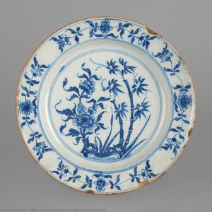White And Blue Plate — Felice Clerici Manufacture, Chinoiserie