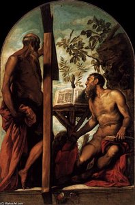 San Jerónimo Y San Andrés — Jacopo Tintoretto, Italian Baroque