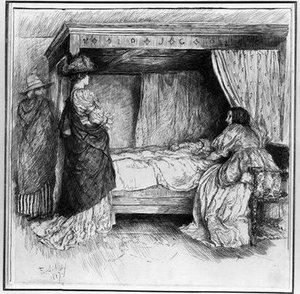 Illustration For Barbara Allen At Sick Bed — Edwin Austin Abbey